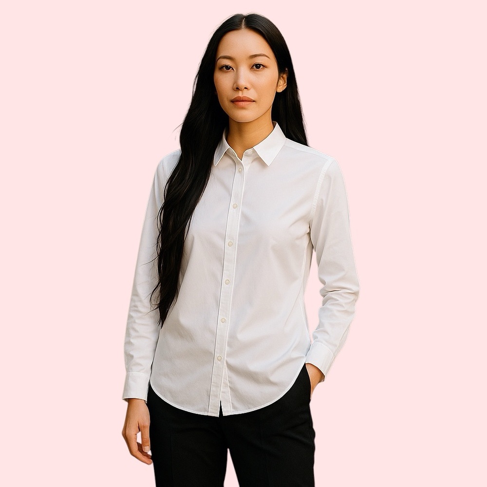 Classic J.Crew Women’s Tailored White Shirt | Slim Small